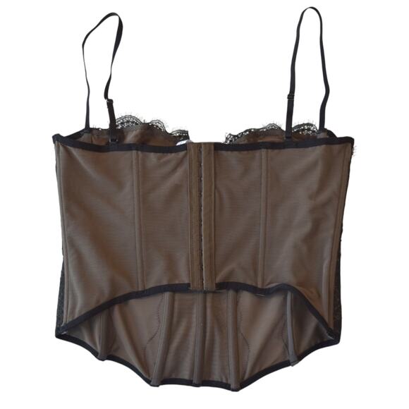 Out From Under Black Lace Corset Cami Top Size XL - Picture 4 of 6